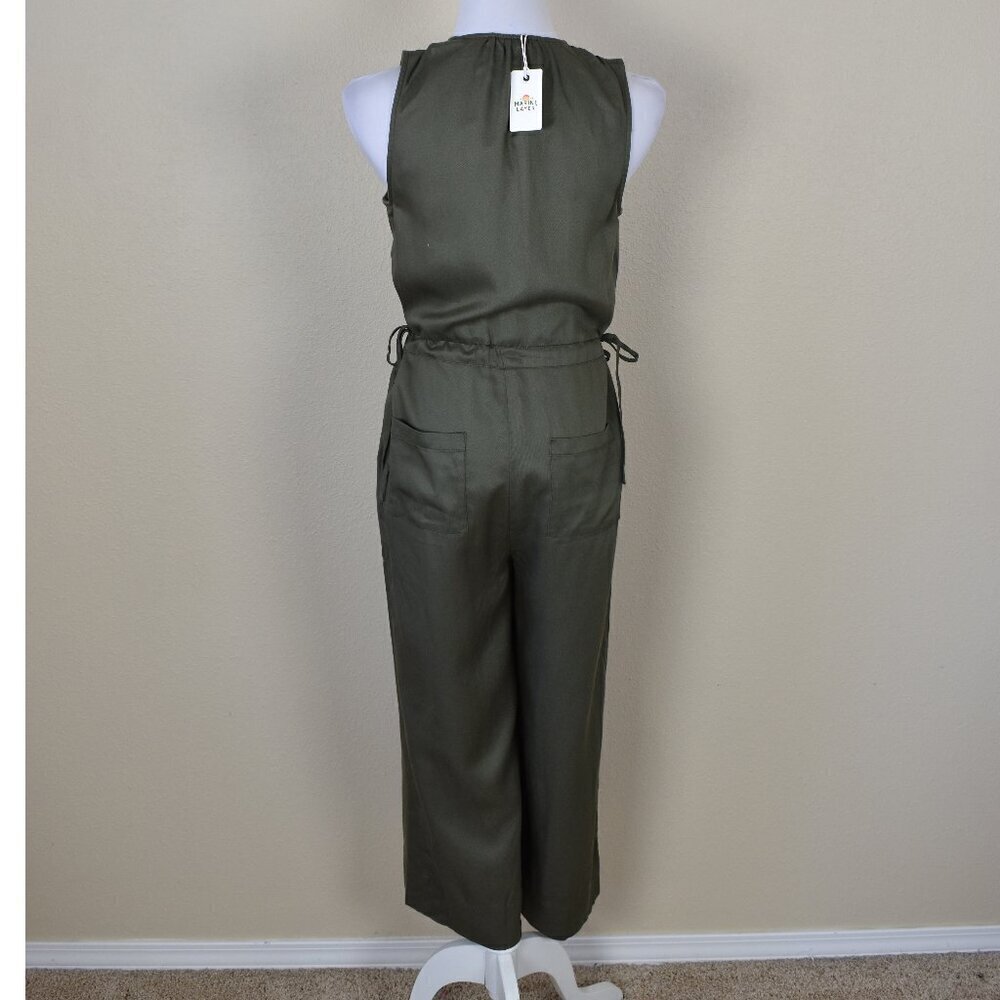 Marine Layer Katy Jumpsuit Olive Green Small NEW - Picture 5 of 9